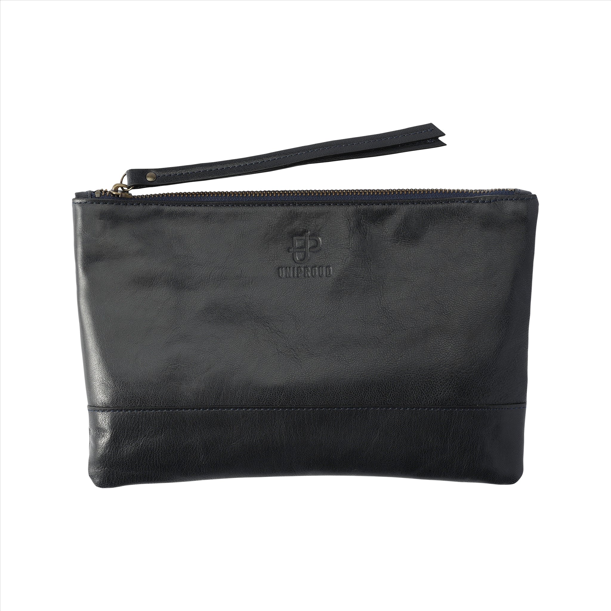 撥水レザーサコッシュ ブルーネイビー